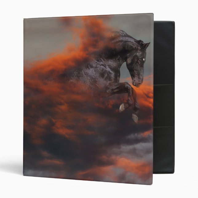 Fantasy Horses: Clouds 3 Ring Binder (Front/Inside)