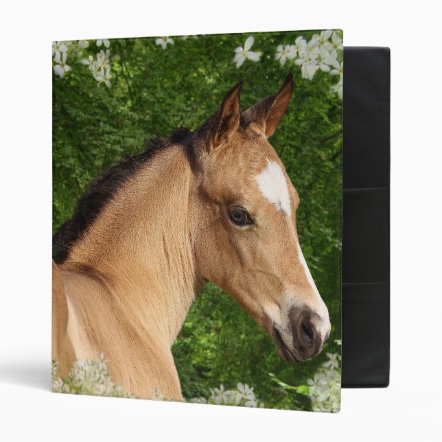 Fantasy Horses: Flowers 3 Ring Binder (Front/Inside)