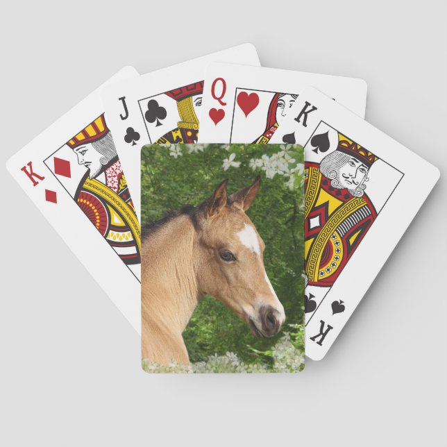 Fantasy Horses: Flowers Poker Cards (Back)