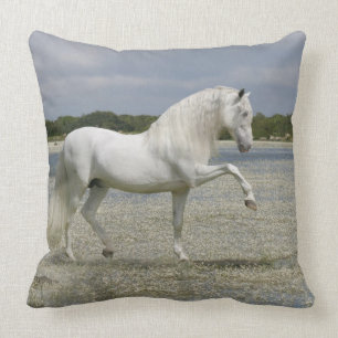 Fantasy Horses: Lord of the Lake Throw Pillow