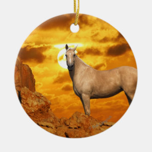 Fantasy Horses: Mountain Ceramic Ornament