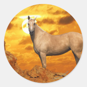 Fantasy Horses: Mountain Classic Round Sticker