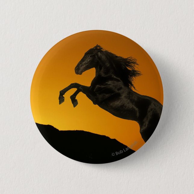 Fantasy Horses: Mountain Sunset Button (Front)