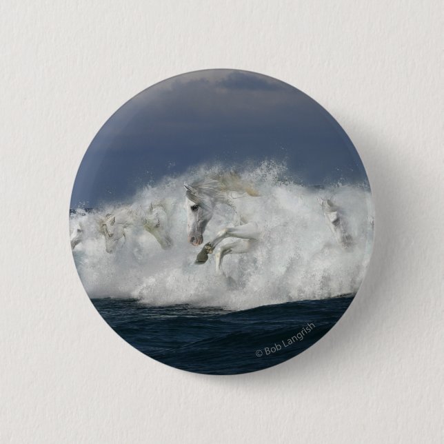 Fantasy Horses: Sea Button (Front)