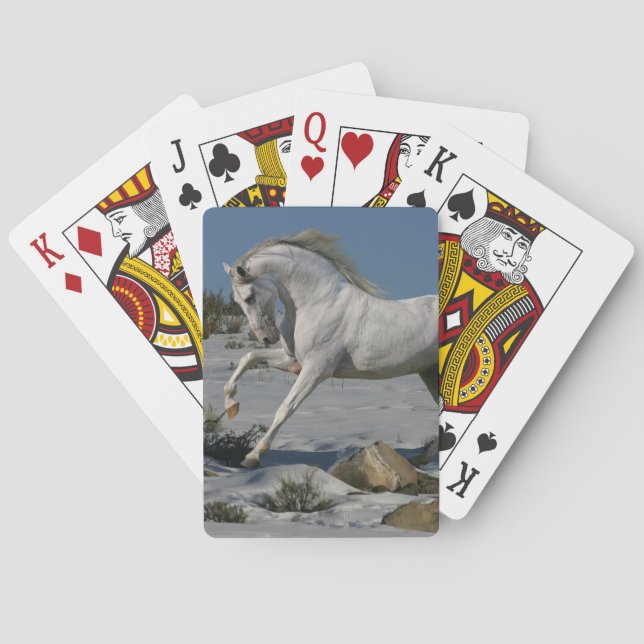Fantasy Horses: Snow King Poker Cards (Back)