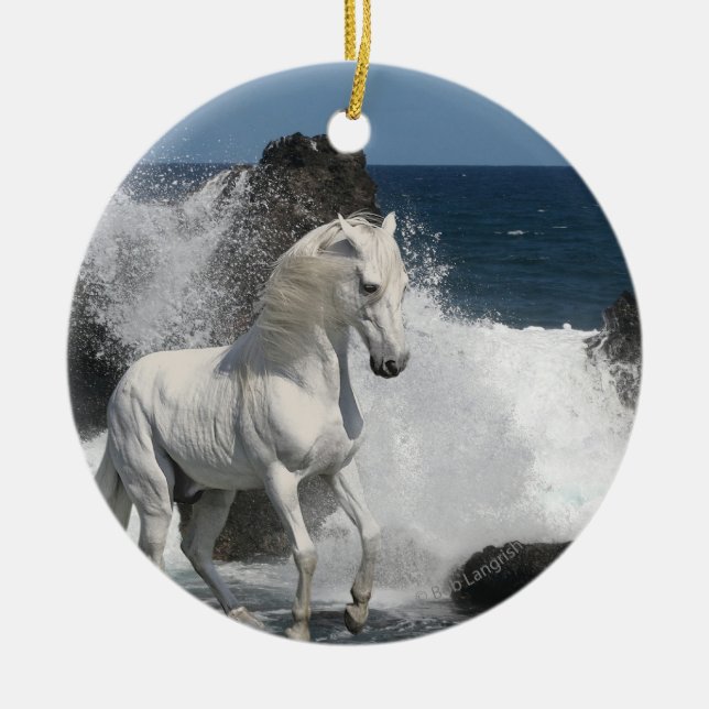 Fantasy Horses: Southern Seas Ceramic Ornament (Front)