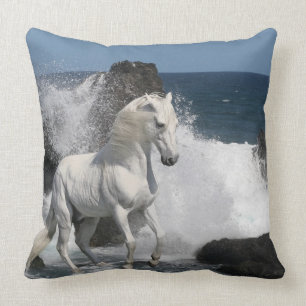 Fantasy Horses: Southern Seas Throw Pillow