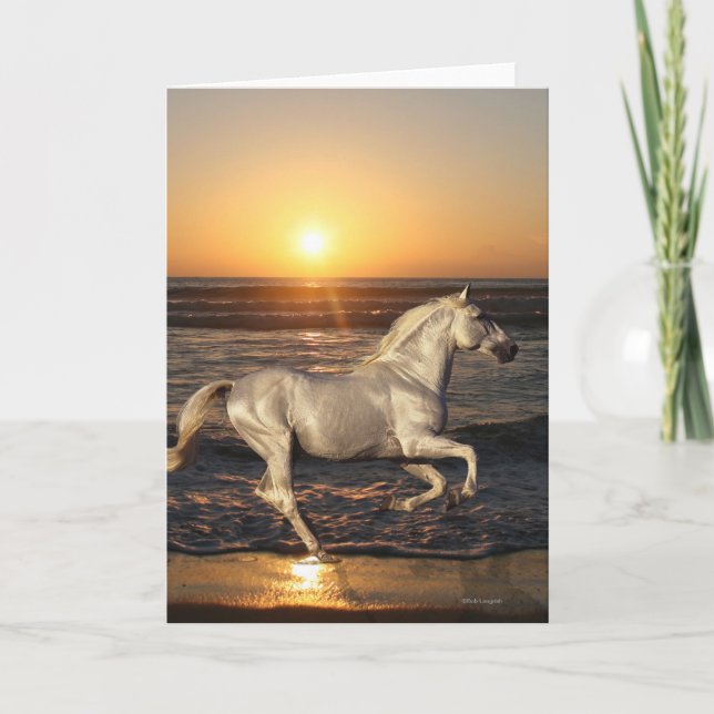 Fantasy Horses: Sunset Card (Front)
