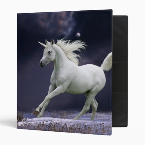 Fantasy Horses Unicorn 3 Ring Binder