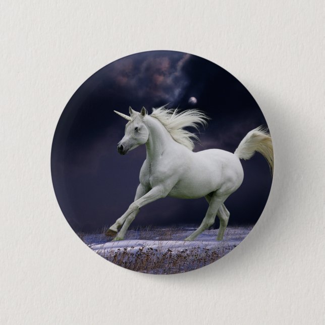 Fantasy Horses: Unicorn Button (Front)