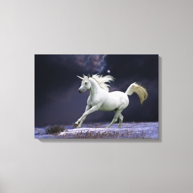 Fantasy Horses: Unicorn Canvas Print (Front)