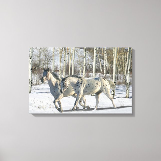Fantasy Horses: Winter Wonderland Canvas Print (Front)