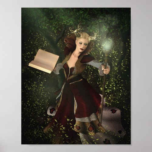 fantasy illustration demon woman poster