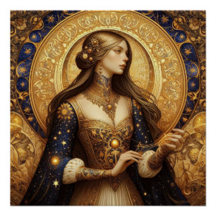 Fantasy illustration of princess poster