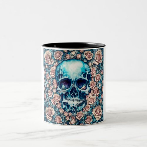  fantasy illustration with skull AI artwork Two_Tone Coffee Mug