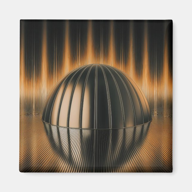 Fantasy Image Bronze Halfdome On Reflected Surface Magnet (Front)