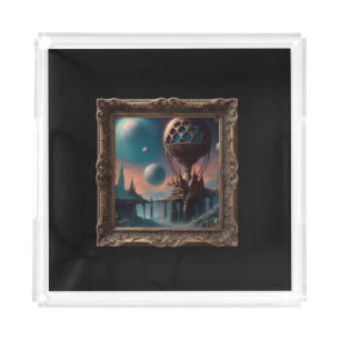 Fantasy Image Of A Strange Interstellar Structure Acrylic Tray