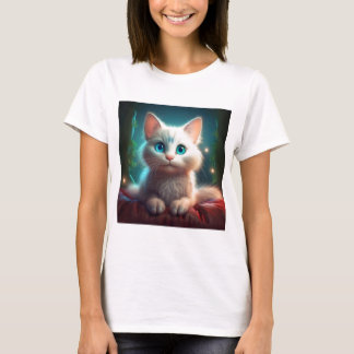 Fantasy Image Of A Young Albino Cat T-Shirt