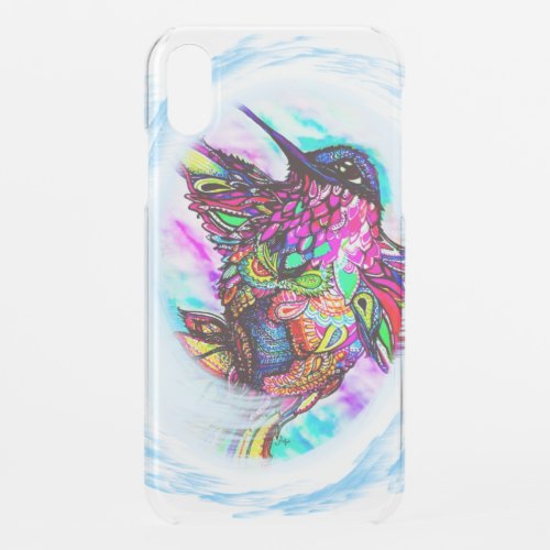Fantasy in Flight Colorful Detailed Hummingbird iPhone XR Case