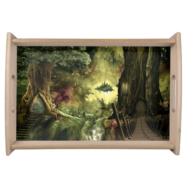 Fantasy in the Amazon Serving Tray (Front)