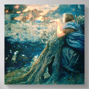 "Fantasy in Twilight" by Edward Robert Hughes Acrylic Photo Tile
