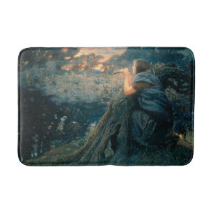Fantasy in Twilight (by Edward Robert Hughes) Bath Mat