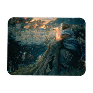 Fantasy in Twilight (by Edward Robert Hughes) Magnet