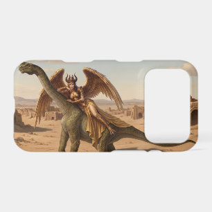 Fantasy Inanna with dinosaur iPhone 17 Pro Case