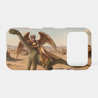 Fantasy Inanna with dinosaur iPhone 17 Pro Case