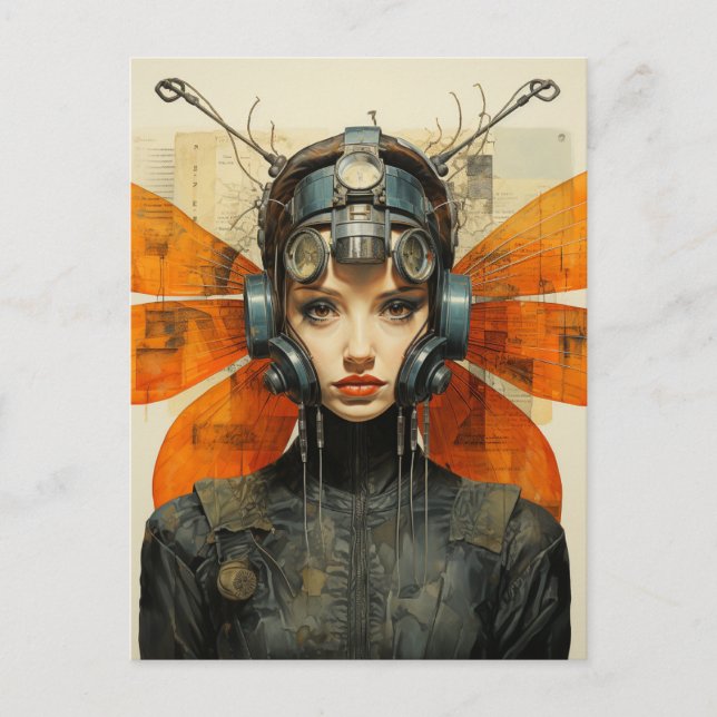 Fantasy Insect Woman  Postcard (Front)