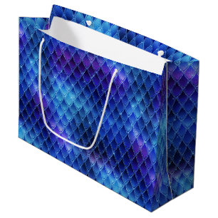 Fantasy Iridescent Dragon Blue Purple Scales Large Gift Bag