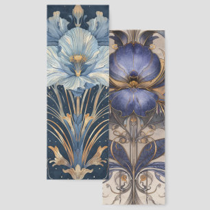 Fantasy Iris Type Flower Illustration Two-sided Bookmarks