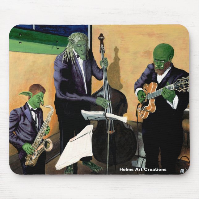 Fantasy Jazz Blues Musicians Music Art Mousepad (Front)