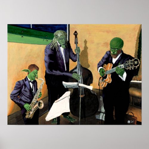 Fantasy Jazz Musicians Music Wall Art Print