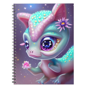 Fantasy Kawaii cute and adorable baby dinosaur Notebook