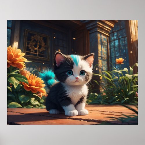  Fantasy Kitty Cat 54 Feline Kitten Poster