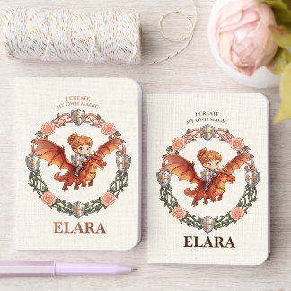Fantasy Knight Princess Dragon Custom Aesthetic Foil Vow Books