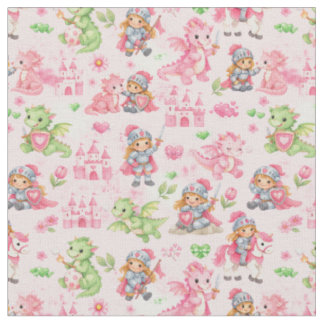 Fantasy Knights & Dragons Fabric