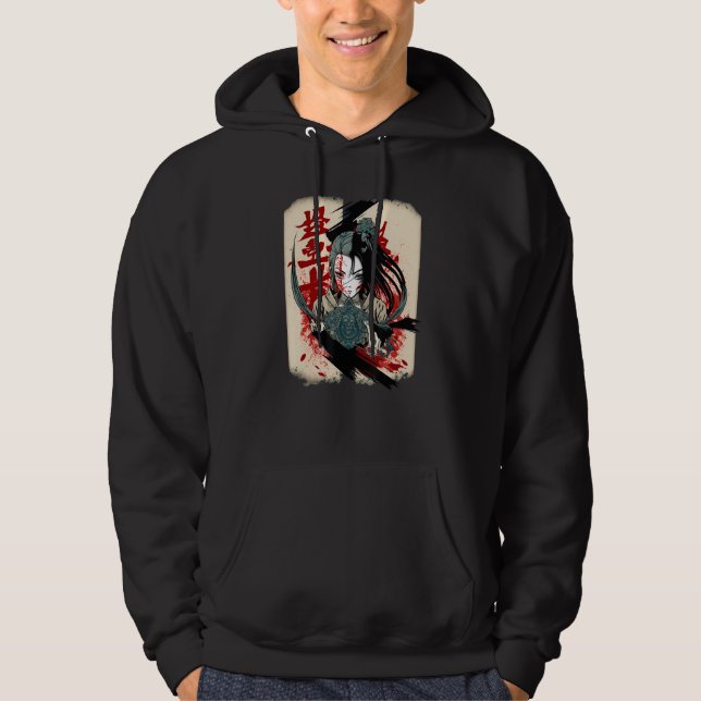 Fantasy Kuchisake onna Battle Between Good and Evi Hoodie (Front)