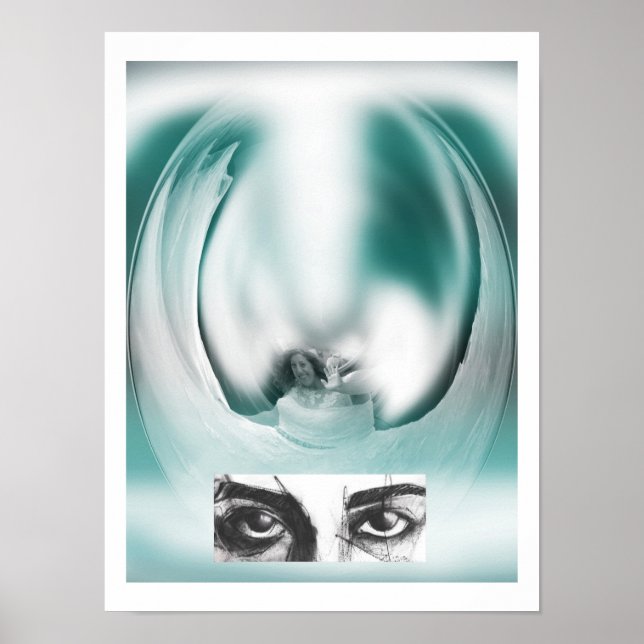 Fantasy lady and eyes art poster (Front)