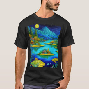 Fantasy Lake Fish Art T-Shirt