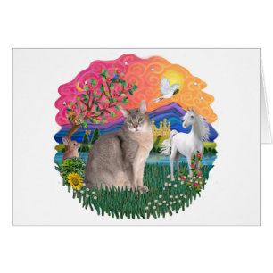 Fantasy Land (ff) - Blue Abyssinian cat Cards