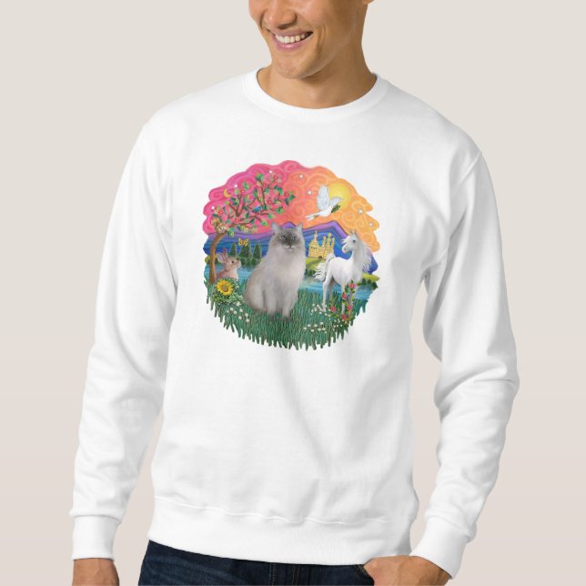 Fantasy Land (ff)- Ragdoll cat (blue seal point) Sweatshirt (Front)