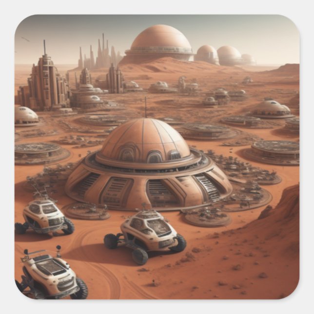 Fantasy Lands Square Sticker (Front)