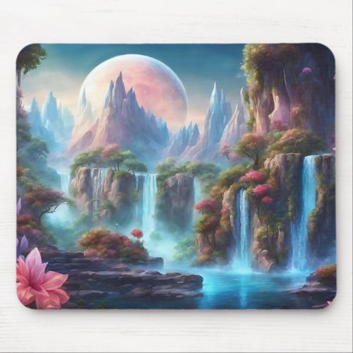 Fantasy Landscape Alien Moon Mouse Pad