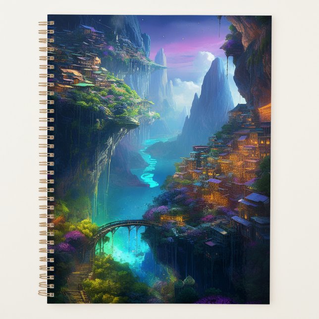 Fantasy Landscape Colorful Surreal  Planner (Front)