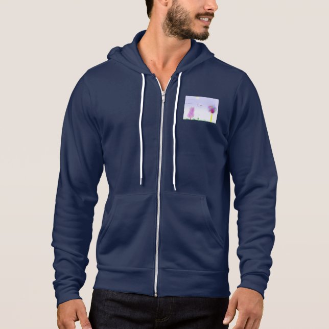 Fantasy Landscape Escape - Men's Zip-Up Hoodie (Front)