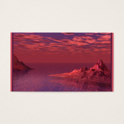 Fantasy Landscape - Mountains at Dawn Business Card Templates