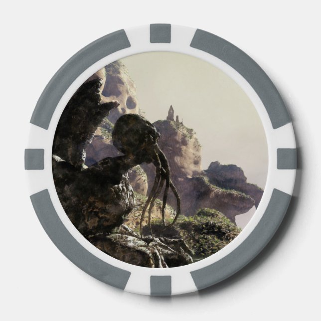 Fantasy landscape poker chips (Front)