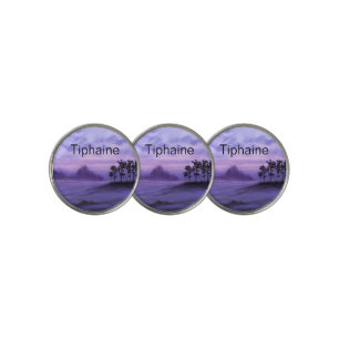 Fantasy Landscape Purple Golf Ball Marker